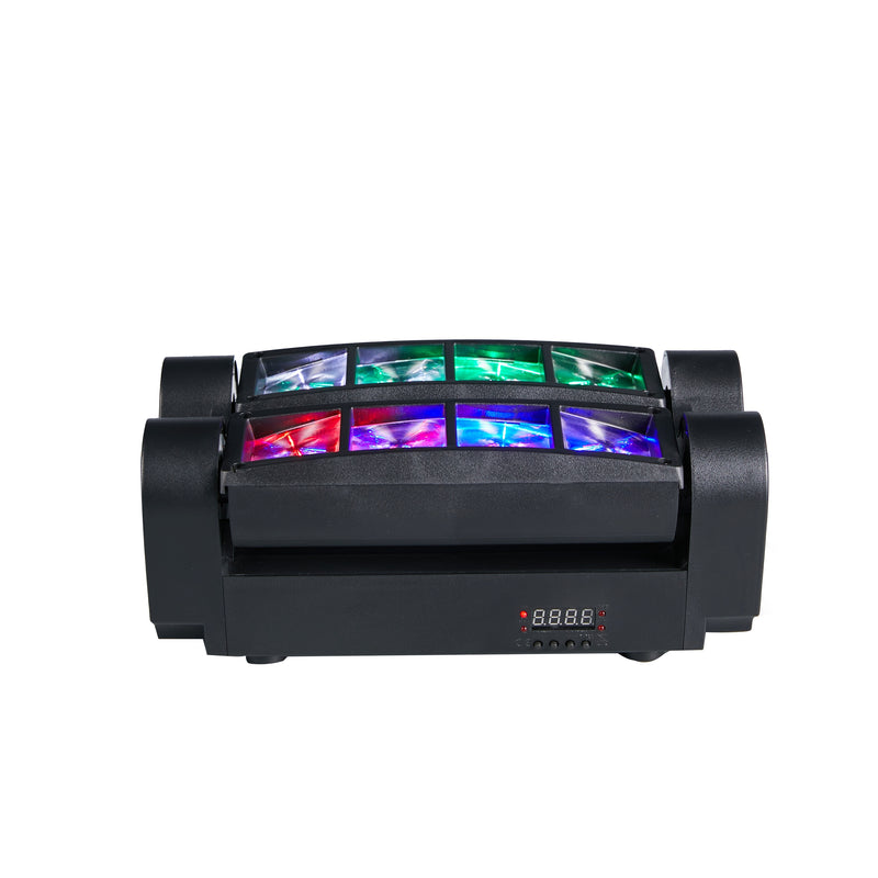 Luces de Cabeza LED con Movimiento, Haz Escénico RGBW de 8×10W para DJ, Adecuado para Discoteca, Boda, Fiesta, Festival y Noche de Actuación
