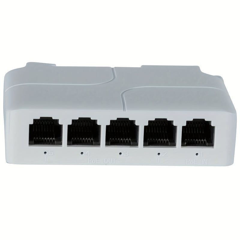 IEEE802.3AF/AT/BT 90W 1 entrada POE en 4 salidas POE 100Mbps Extensor POE alimentado por USB para cámara POE, impermeable, entrada 4-12V, sistema de monitoreo | Configuración sencilla | Monitoreo versátil | Diseño duradero