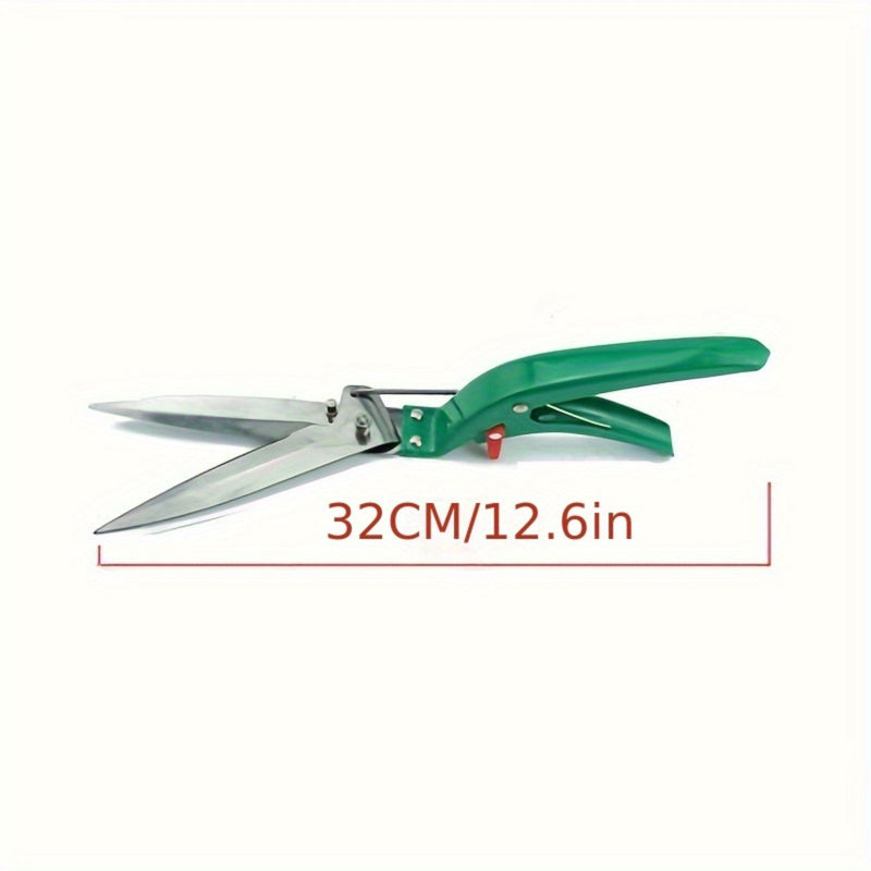 Tijeras de césped de acero de carbono moderno, diseño ergonómico, tijeras de jardinería de alta precisión, duraderas, no requieren electricidad, adecuadas para jardinería en casa y recorte de césped, herramienta de corte de césped de precisión.