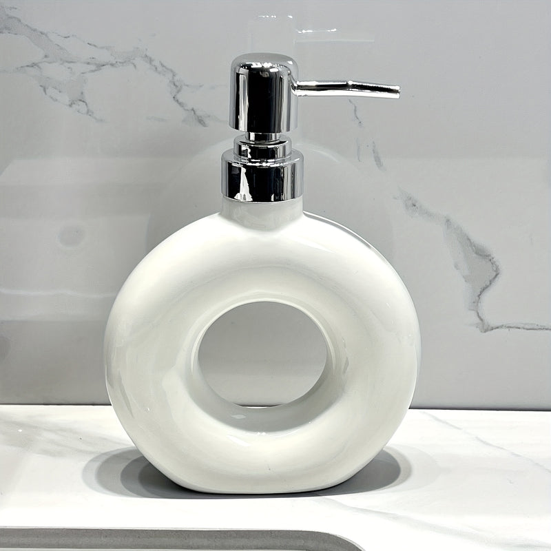 Botella de cerámica elegante y de lujo con diseño premium, ideal para almacenar jabón líquido, ligera y fácil de transportar