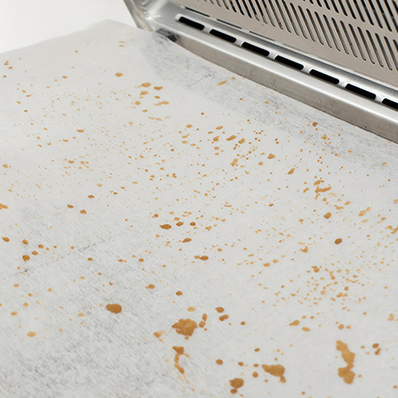 1 Rollo (10m/33ft) - Papel Filtrante de Grasa y Humo Resistente para Extractores de Cocina, Horno, Calderas, Maquinaria Industrial - Antigrasa, Fácil Limpieza, Impermeable - Compatible con Uso Residencial/Comercial, Mejora del Rendimiento del Motor, Dise
