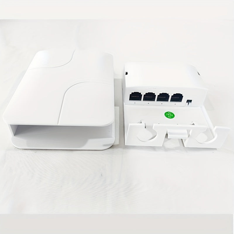 Extensor PoE de Alta Calidad para Exteriores 1 a 3, Repetidor PoE de 100Mbps con 2.54cm y 3 Salidas, Plug and Play, Funciona para Cámaras CCTV