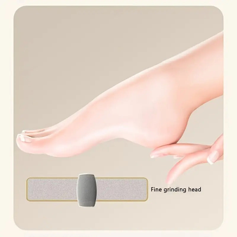 Eliminador eléctrico recargable y molinillo de pies - Con alimentación USB para exfoliación suave, diseño portátil con cabezas intercambiables para uso en casa y viajes, compacto y ligero, eliminador eléctrico portátil, herramienta de cuidado de pies, es