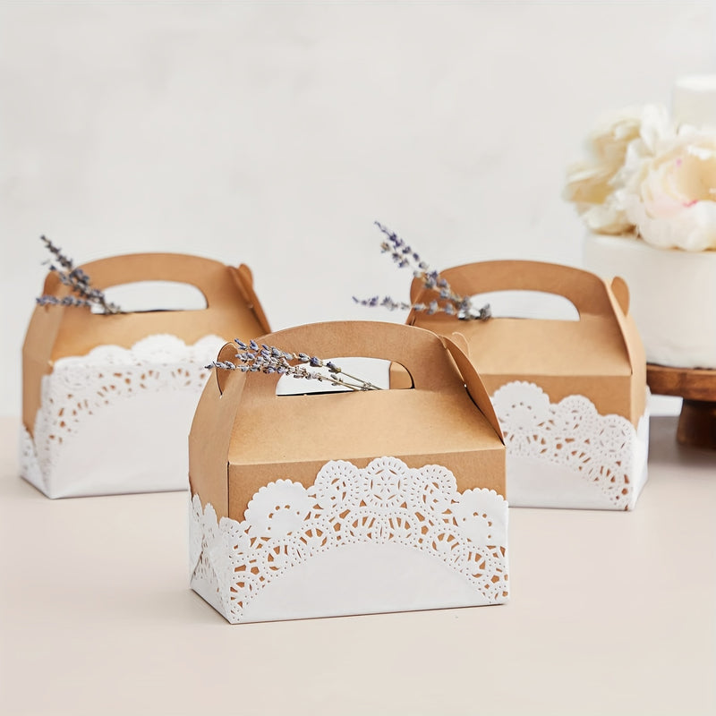 25 piezas de elegantes cojines de papel de encaje - Alfombras redondas resistentes al calor para bufé, pastel, servicio de comida frita | Ideal para decoración de fiestas, bodas, banquetes, alfombras resistentes al calor | Decoración de mesa con diseño d