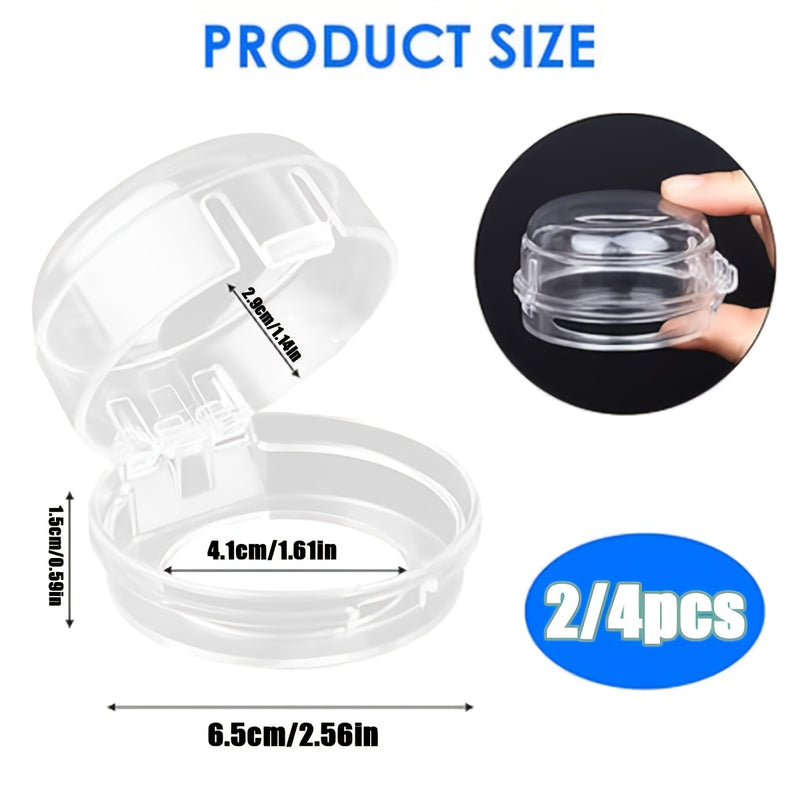 2/4pcs Cubiertas de Plástico Transparente para Perillas de Estufa de Gas, Protectoras para la Seguridad de la Cocina en Casa, Cubierta de Control de Estufa de Gas Antitáctil, Protectores de la Parte Superior de la Estufa