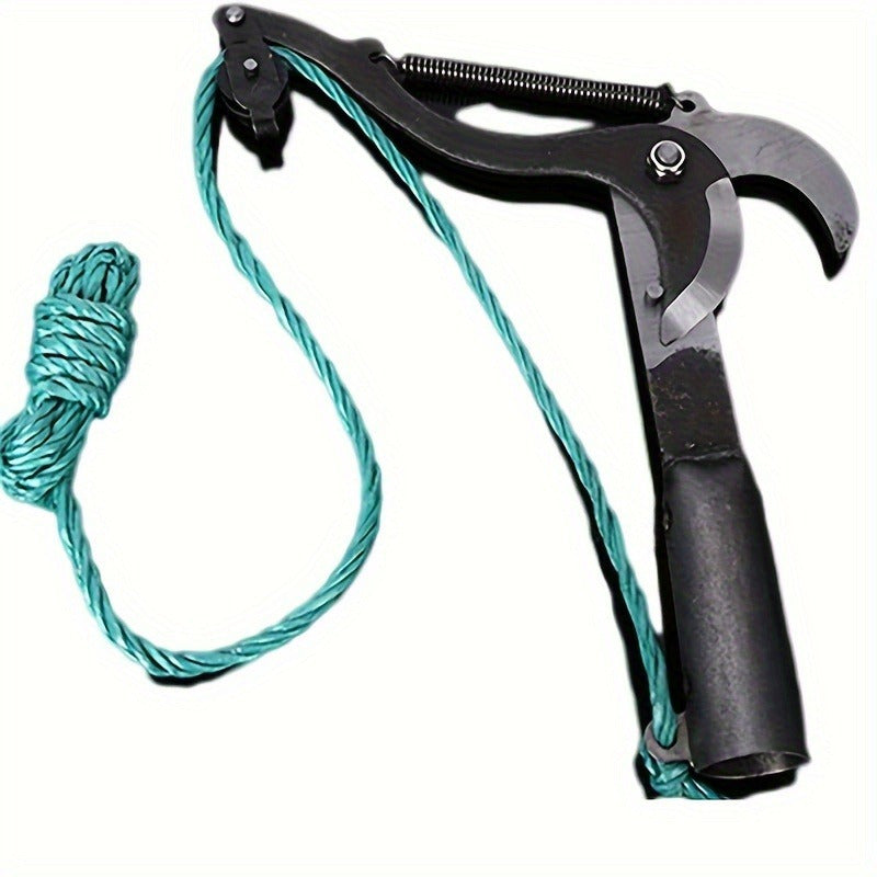 1 pieza de Cortafrondas Aéreos con Diseño Cableado - Cuchillo para Ramas y Frutas de Acero Inoxidable Afilado para Mantenimiento Sin Esfuerzo del Jardín y Patio, Mango Amarillo y , Ideal para Podar y Recortar al Aire Libre, Herramienta de Recorte Exterio