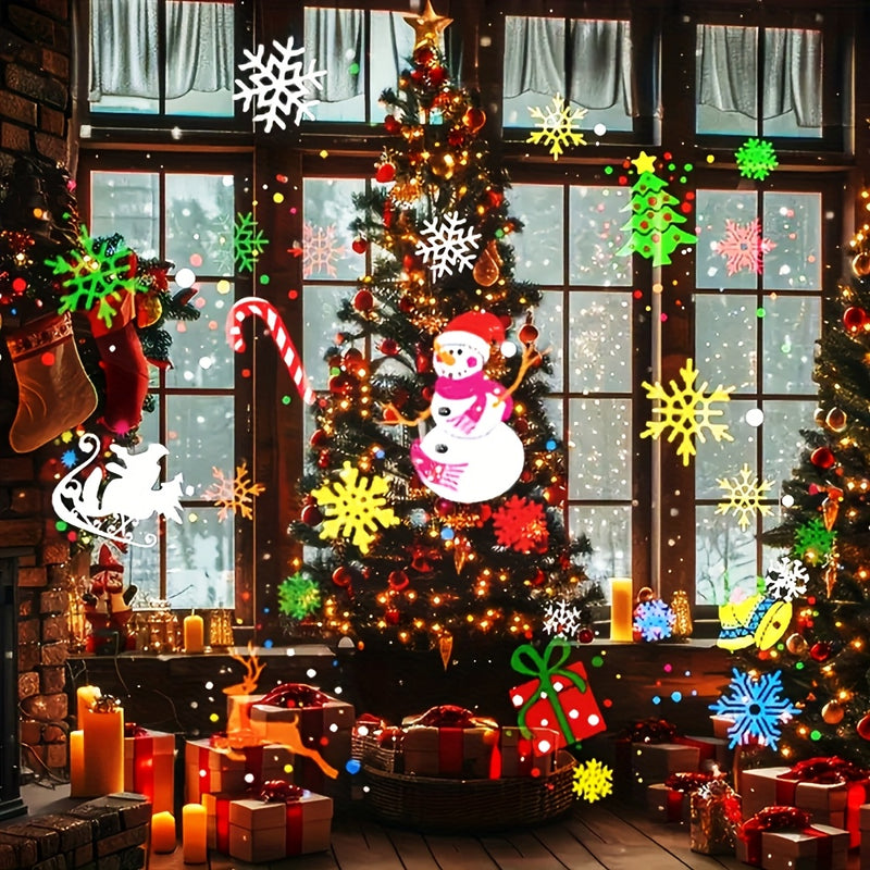 Lámpara de mesa de Navidad 2025, última moda, patrón rotativo, luz, decoración de hogar, proyector, adecuado para sala de estar, techo de habitación, fiesta, Año Nuevo, Navidad.