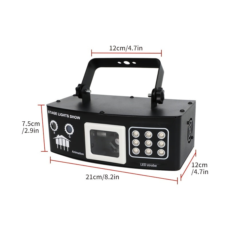 Luces de escenario LED YSH con control remoto - Negro, activadas por sonido, para KTV, bar, sala de estar y decoraciones de fiesta - Perfectas para cumpleaños, San Valentín, Año Nuevo y más, decoraciones de fiesta | Efectos visuales dinámicos | Control r