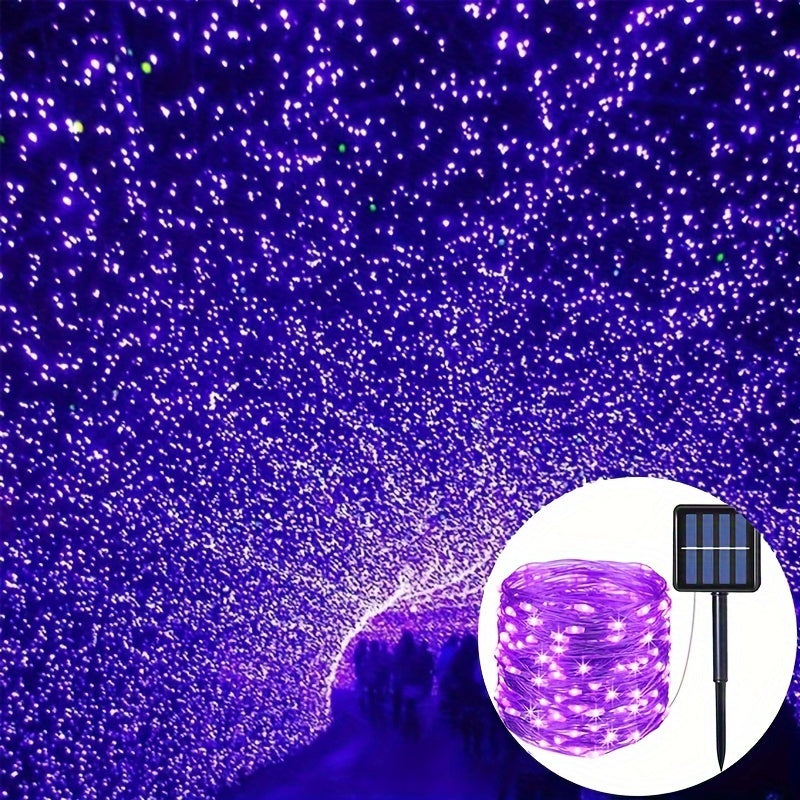 Luces de Hadas LED Solares, 32.0 metros 300LEDs Impermeables para Exteriores, Guirnalda de Luces para Jardín, Árbol de Navidad, Césped, Decoración de Casa - Alimentadas por Energía Solar con Control de Sensor de Luz
