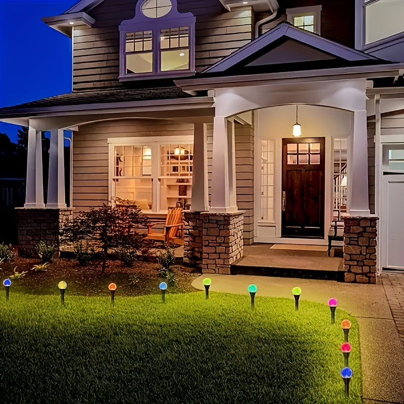 20pcs Luces de Jardín Solares con Cristales, Luces para Césped Exterior con 8 Modos de Iluminación, Apagado Automático Diurno y Encendido Nocturno para Verano, Camping, Navidad, Boda, Decoraciones de Camino de Cumpleaños