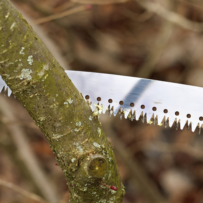 Sierra de Palo Manual, Alcance Extendido - Herramienta de Podar Resistente con Cuchillas Afiladas, Ligera y Robusta para Poda de Árboles, Ideal para Jardines, Céspedes y Patios, Mango Ergonómico, Material Antioxidante, Uso Exterior