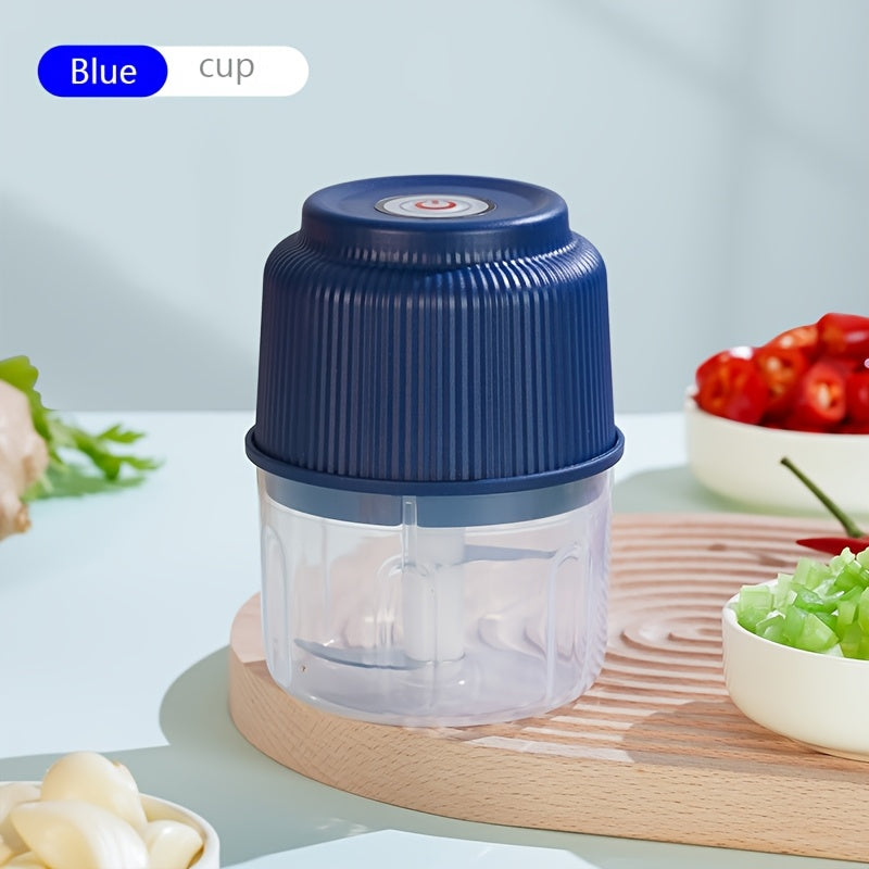 Cop Rose Triturador de Ajo Eléctrico de 8.8oz y Picadora de Carne - Recargable por USB, Mini Trituradora de Cocina Duradera para Jengibre y Verduras