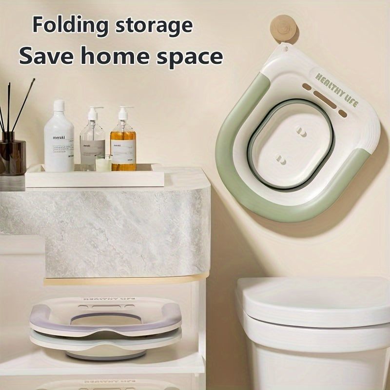 Conjunto de 2 piezas de bañeras para sentarse, artefacto para lavado de glúteos, lavabo libre para sentarse para el cuidado íntimo de las mujeres, lavabo de inodoro, lavabo para el cuidado de personas mayores