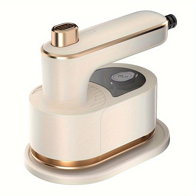 Compacto y fácil de viajar, vaporizador de ropa portátil 3-en-1 con calentamiento rápido, diseño plegable de 180°, funciones de vapor y prensado dobles, alimentación de 12V/220V, enchufe de EE. UU. - Ideal para uso en casa y universidad, vaporizador efic