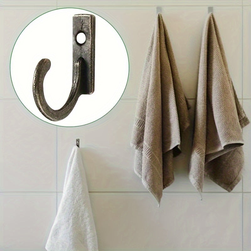 Ganchos de Pared Retro en Bronce - Ganchos Metálicos Modernos para Almacenamiento, Fácil Instalación, Ideales para Abrigos, Sombreros, Toallas, Llaves y Ropa, Baño o Garaje, 15 Piezas