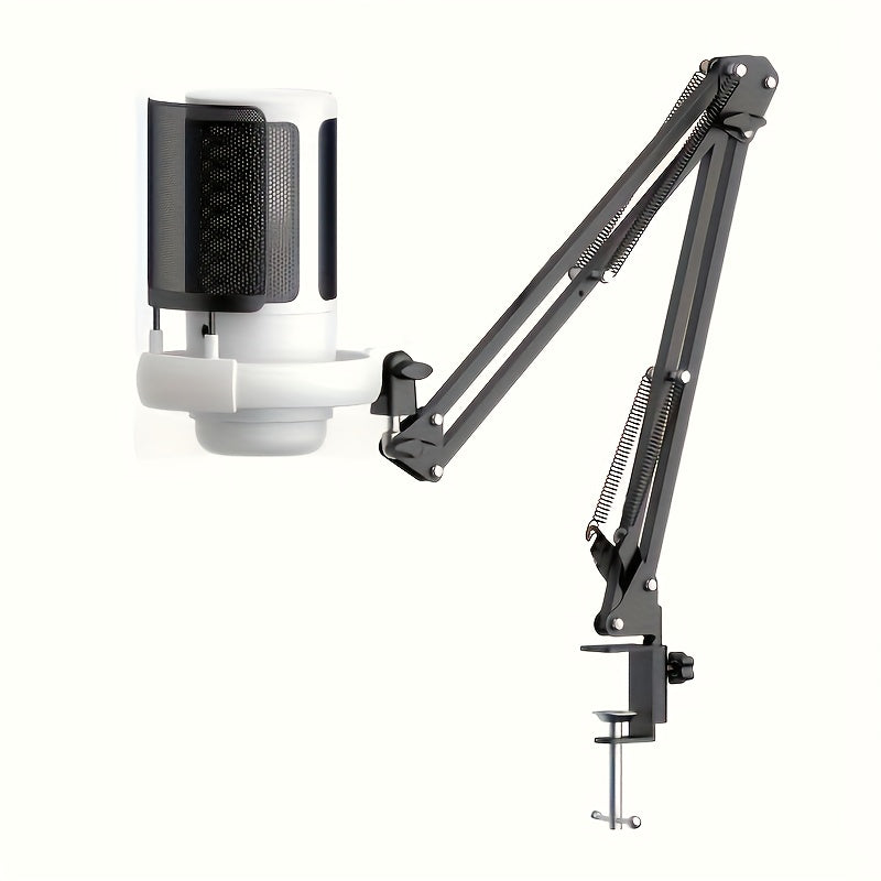Micrófono de condensador de escritorio USB, micrófono de grabación para videoconferencias y llamadas de voz de juegos, con soporte de caballete, reducción de ruido, luz RGB, táctil, adecuado para computadoras PC, portátiles, transmisiones en vivo, podcas