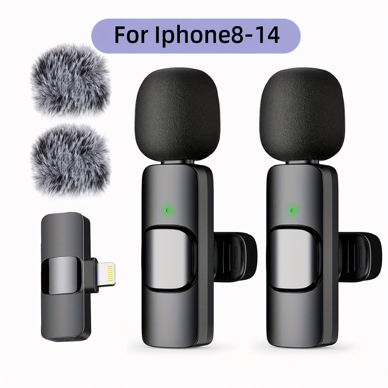 Microfono sin varillas de Solapa con Clip para iPhone, iPad y Android USB-C, Grabación de Audio y Video, Transmisión en Vivo e Entrevistas, Plug and Play