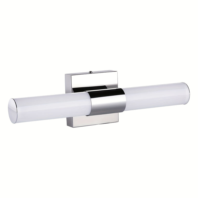Luces LED para tocador, modernas lámparas de baño de acero inoxidable sobre espejo como iluminación de maquillaje, apliques de pared para baño (8W 15.75 pulgadas)