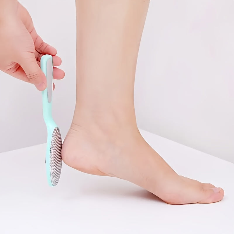 Artefacto de frotación de pies doble cara para eliminar piel muerta, pedicura Light Beige, tabla y herramientas de pulido, piedra pómez para cuidado de los pies