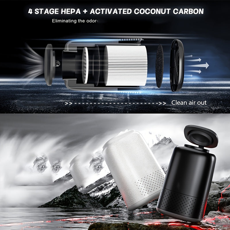 Filtro de Aire Personal Portátil 1pz - Purificador de Humo, Hasta Más de 1000 Usos, Sin Necesidad de Electricidad, Ideal para Frescura en Movimiento, Regalo Perfecto para Navidad y Año Nuevo