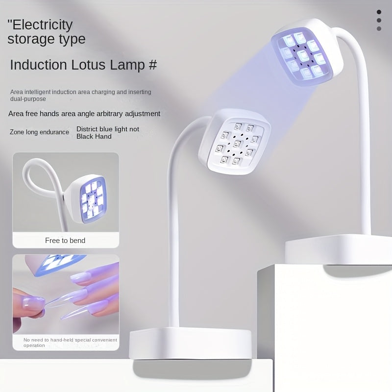 Lámpara LED portátil y recargable, con botón de activación, curación de 30 segundos para aplicaciones de uñas de gel más rápidas.