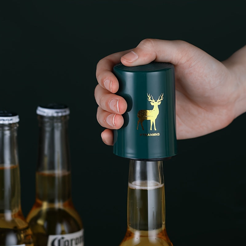Abrebotellas de Acero Inoxidable de Fácil Presión - Sin Residuos, Diseño Creativo para Cocina y Comedor