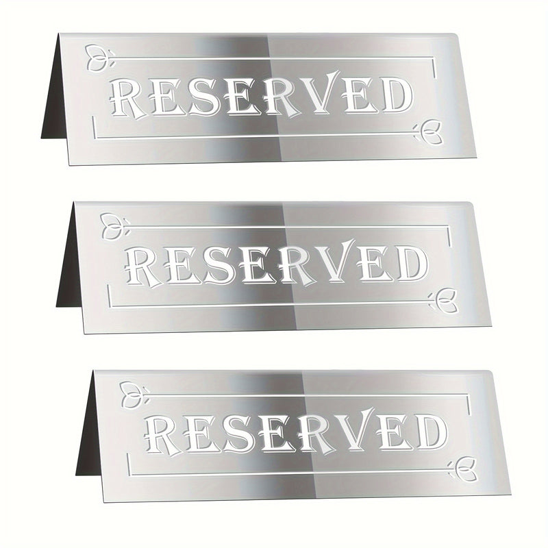 3 piezas, letreros de mesa de acrílico de lujo, resistentes al agua, doble cara, duraderos y fáciles de limpiar, indicadores de asientos para bodas, fiestas, restaurantes y eventos especiales, perfectos para uso en interiores y exteriores