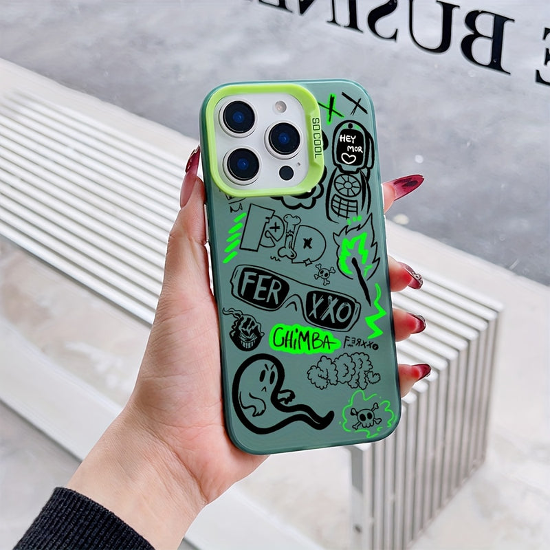 Fundas de Teléfono Creativas y Modernas con Estilo Rap Graffiti FERXXO para iPhone 16, 15, 14, 13, 12, 11 Pro Max, X, XR, XS MAX, 8, 7 Plus - Cubierta Trasera Mate Anticaída