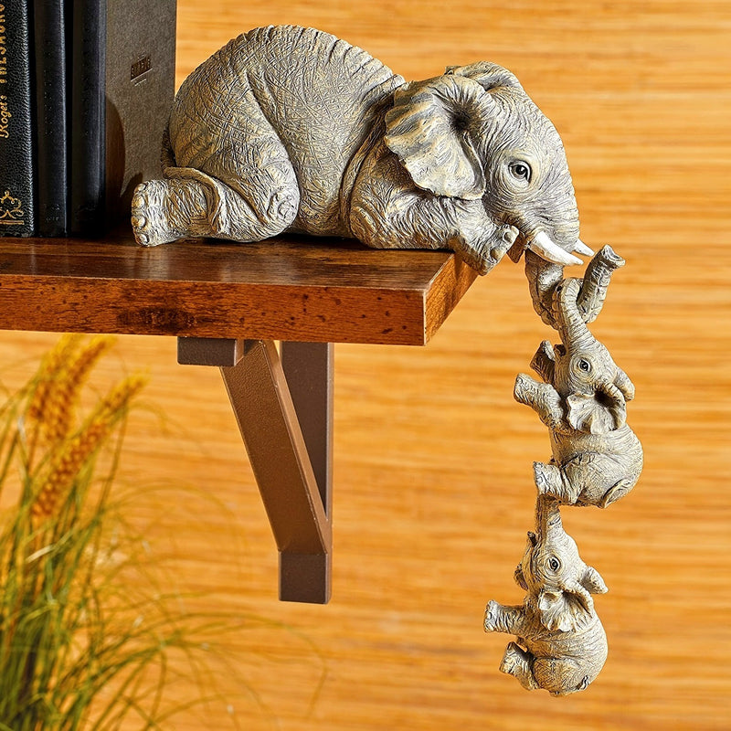3 piezas de adornos colgantes de elefante en resina - Decoración creativa para paredes de habitación o entrada, pintados a mano con cuidado, decoración adorable para mascotas, ¡creando un ambiente cálido y acogedor en el hogar!