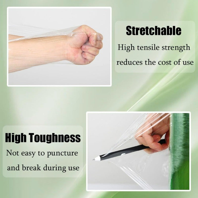 4 piezas de Cinta Autoadhesiva para Injerto de Plantas - Cinta Transparente Estirable de PVC para Vivero y Ramas de Árboles y Plántulas | Duradera, Sin Necesidad de Herramientas, Resistente al Clima