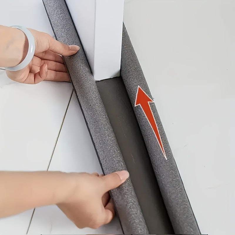 Juego de burletes ajustables para puertas - Parada de puerta de plástico con acabado mate, insonorización y barrera contra insectos, diseño fácil de instalar sin adhesivo para uso en el hogar y la oficina