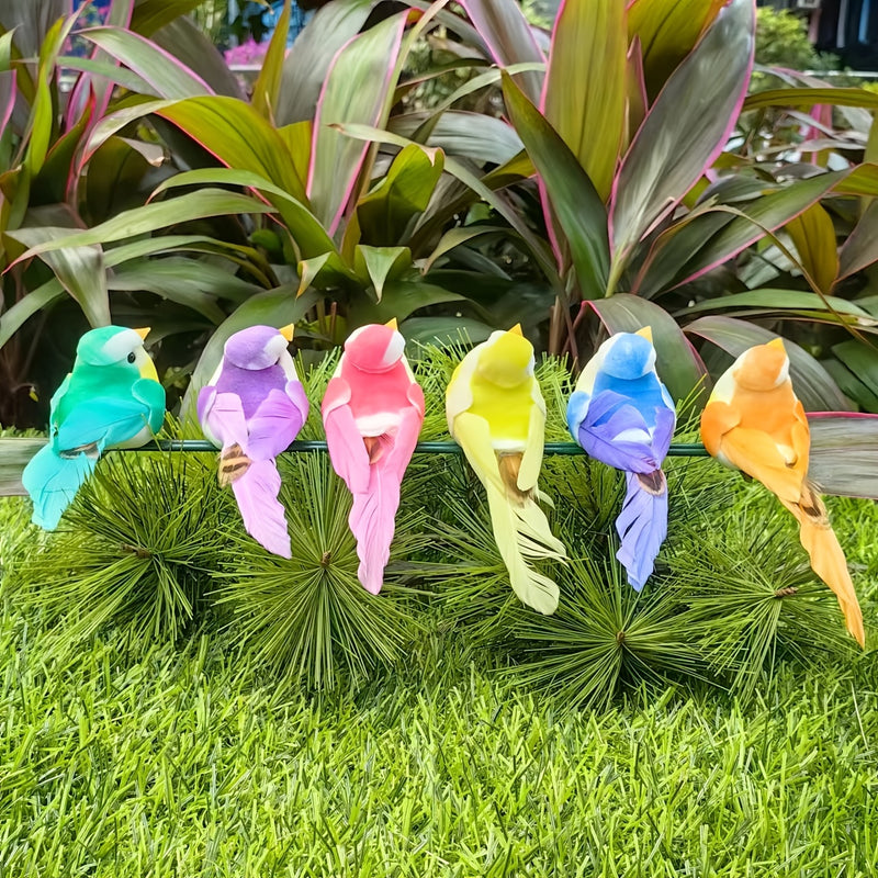 Un Juego de 12 Plumas Artificiales para Aves como Adornos Decorativos para el Jardín y Paisaje
