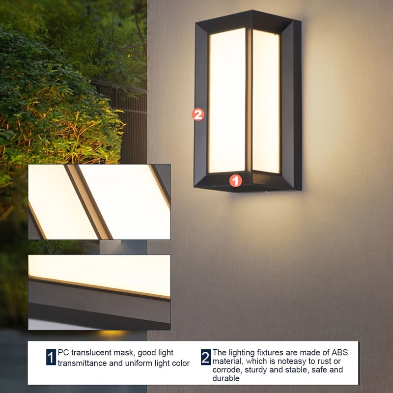 1 lámpara de exterior LED de tamaño medio, sin batería, 16/30W, resistente a la humedad ordinaria, para patios, jardines, villas, comunidades, parques, etc., brillo ajustable, baja tensión, instalación fácil