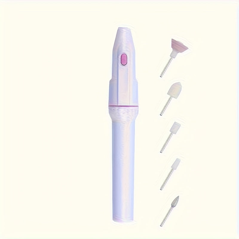 Limas Eléctricas para Uñas, Juego de Taladro de Manicura y Pedicura Eléctrico 5 en 1 Profesional, Herramientas de Arte Personalizado para Uñas con Amoladora