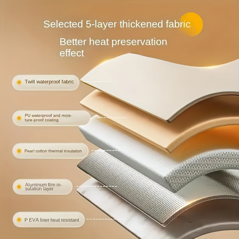 2 colores para elegir, cubo de espuma plegable y portátil para pies, 5 capas de aislamiento - cubo multifuncional con película aluminio, disponible en 4 estaciones