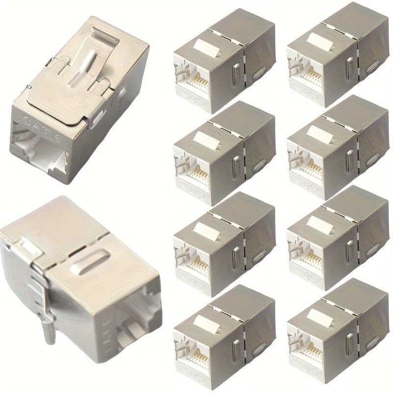 Paquete de 10 Cables Ethernet CAT6 con Conectores RJ45 Blindados - Alta Velocidad 10Gbps, Acoplamiento Pasivo Mútuo, Instalación Fácil en Línea para Redes Domésticas y Profesionales, Mejora del Transferencia de Datos, Adaptador de Red Moderno, Equipo de
