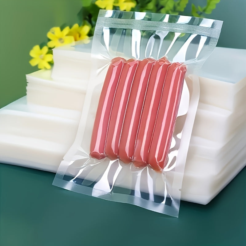 50 Bolsas Adhesivas Transparentes para Vacío, Bolsas de Embalaje para Selladores de Vacío, Bolsas de Almacenamiento para Selladores de Vacío, Herramientas de Cocina para Conservación de Alimentos Frescos, Accesorios para Suministros de Cocina, Tamaños Gr