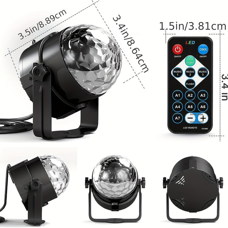 YIIXUYO Bola de música de sincronización de música activada por sonido, lámpara de estadio de estadio de estadio con control remoto, material de PVC, enchufe de EE. UU. de 110-130V, desmontable con soporte de patineta y cubierta extraíble, para fiesta, b