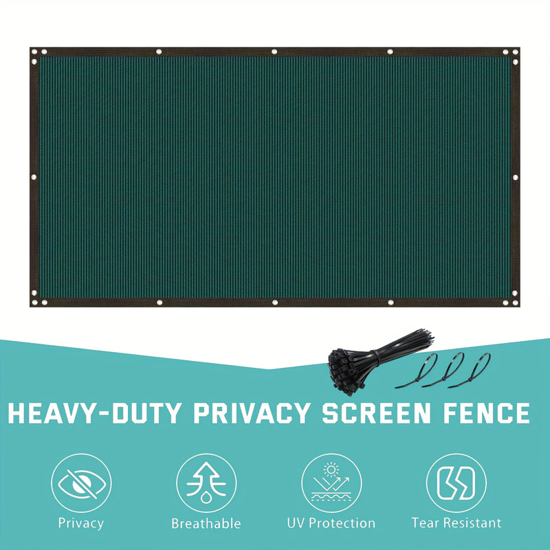1 pieza, Pantalla de Privacidad para Jardín, Cubierta de Sombra Resistente para Vallas, Adecuada para Paredes, Patio y Jardín, Incluye Cintas Adhesivas (152.4 cm × 15.24 metros, Verde Oscuro)