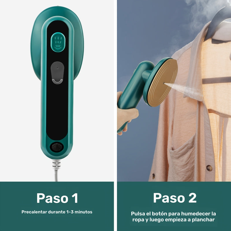 Plancha de Vapor Portátil 1 Unidad - Plancha Compacta para Viajes con Potente Vapores de 40W, Placa Grande de Titanio para Ropa Sin Arrugas, Calentamiento Rápido y Distribución Uniforme del Calor, Ideal para Hogar, Viajes y Lavandería - Enchufe US (110V)