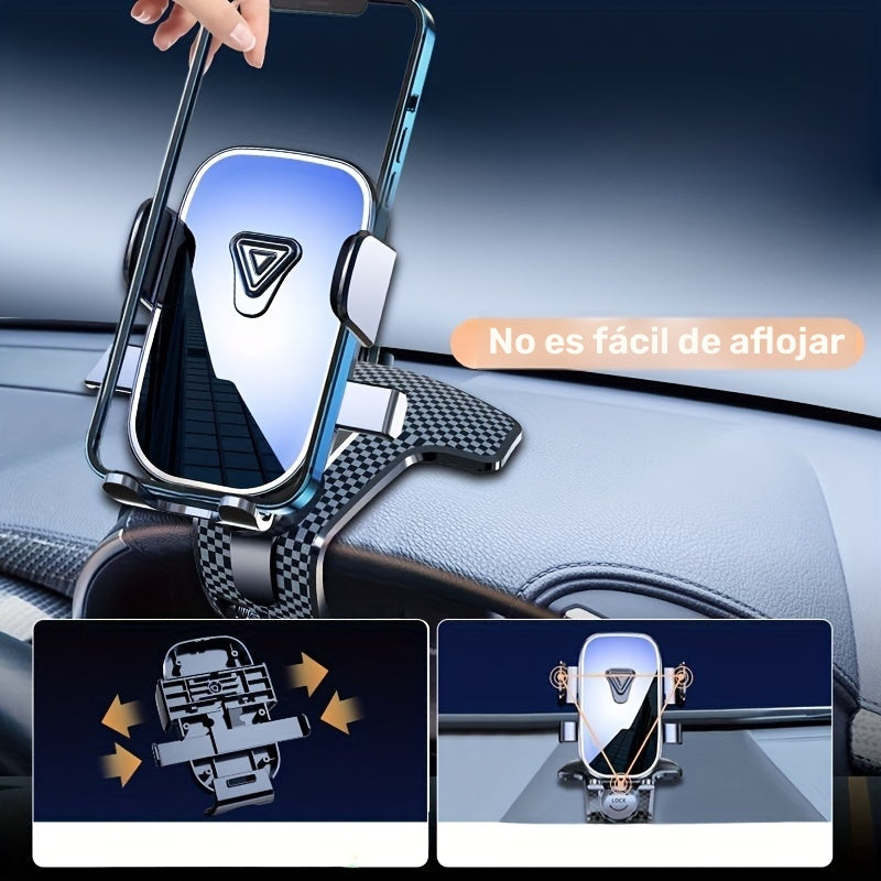 1pc Soporte universal para teléfono de coche - Material ABS, antivibración, control central, fácil instalación, ángulo ajustable, sin carga - Accesorio de conducción segura, sin batería