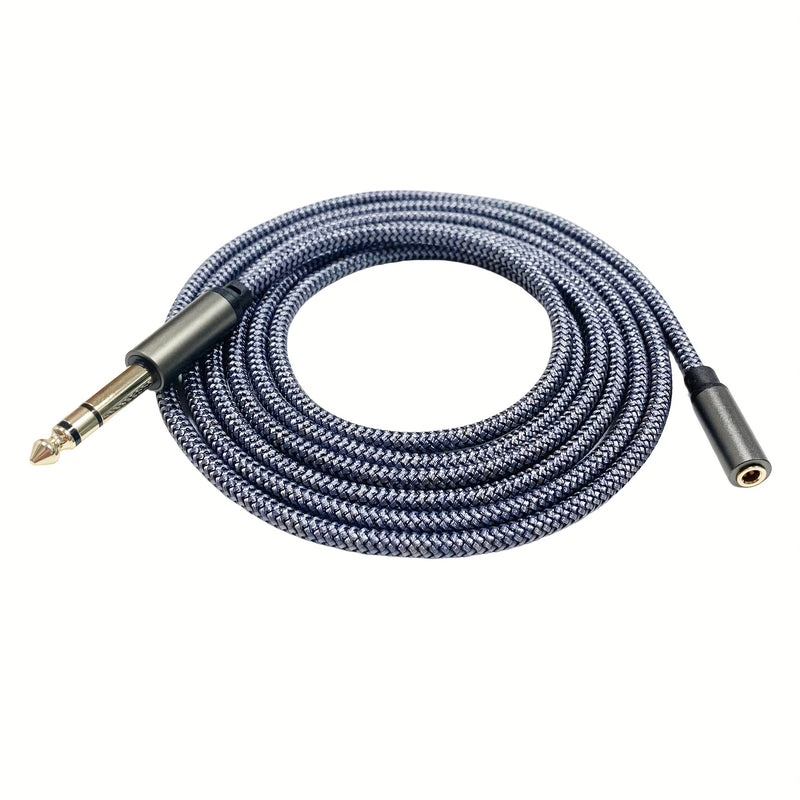 Cable de audio de 6.5mm a 3.5mm, para uso profesional y hogareño, compatible con diferentes altavoces, instrumentos y dispositivos de grabación - Conector redondo flexible, macho a hembra, Cat5e, para configuración de estudio | Cable de audio versátil |