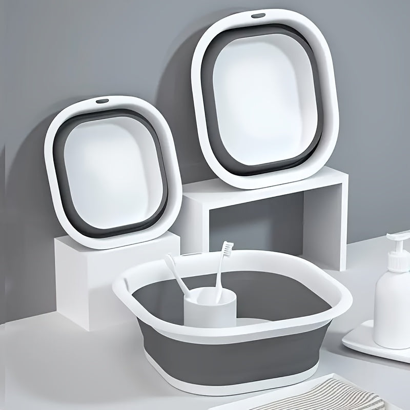 Baño de Pies Plegable, Tina Portátil con Tapa para Remojo de Pies, Masajeador de Pies Plegable, Bañera de Acupresión, Adecuado para Baño, Sala, Dormitorio y Caravana