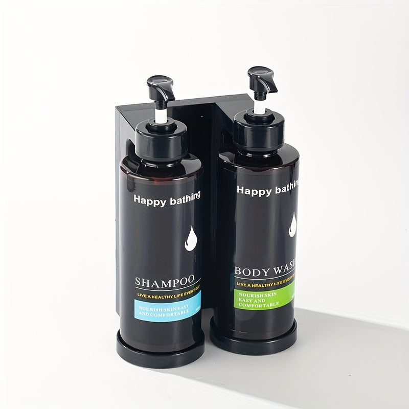 Dispensador de desinfectante de manos de pared Happy Bathing, 300 ml, plástico, sin DEHP, no necesita electricidad, ideal para baño, cocina, hotel - Regalo perfecto de Navidad