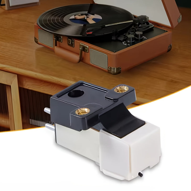 Cartucho de Plataforma Giratoria Magnética Dual Singer de Hierro Premium con Estilete de Diamante - Blanco, Calidad de Sonido Mejorada y Durabilidad, Ideal para Tocadiscos AT3600L