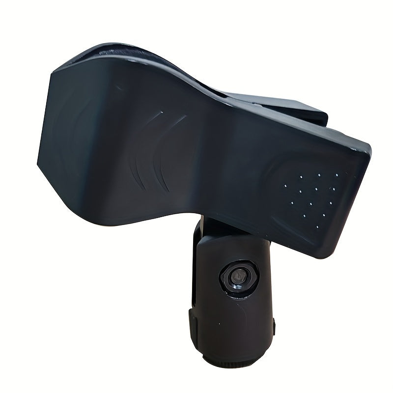 4 piezas de clips de soporte de micrófono para PC negros, soporte de micrófono con cable e inalámbrico giratorio, accesorios de montaje