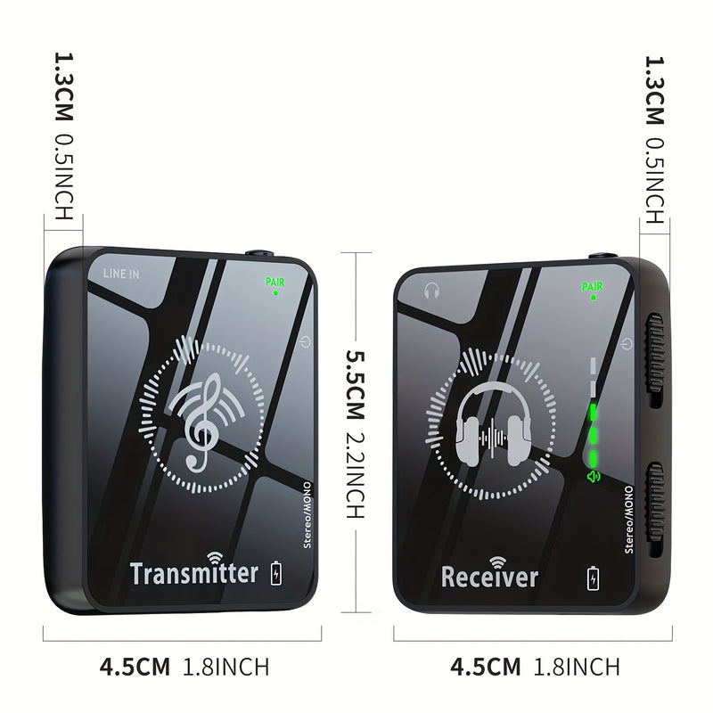 Sistema de monitores inalámbricos intraurales, 2.4 GHz, audio profesional sin pérdidas, 4 canales, 5 niveles de volumen, emparejamiento automático