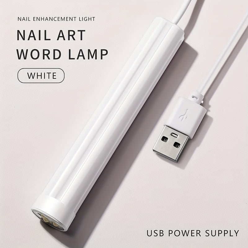 Linterna de Uñas Portátil con USB - Doble Fuente de Luz para Secado Rápido/Esmalte LED, Diseño Compacto y Ligero, Función Sin Pantalla e Inodoro, Recargable (Rosa Brillante/Blanco/Verde), Cuerpo de Plástico Duradero, Herramienta Ligerita, Alta Calidad, I