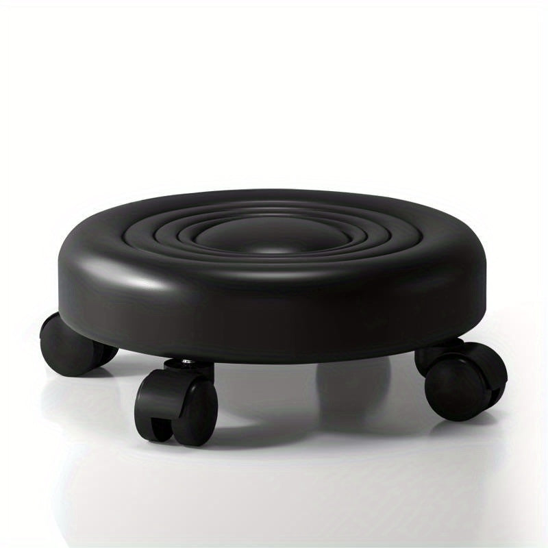 1 Pieza, Taburete Bajo Para Sentarse, Taburete Pequeño Con Ruedas, Silla Giratoria De 360 ° Para Adultos, Trabajo De Limpieza, Taburete Bajo Al Suelo Con Almohadilla Suave Y Ruedas Giratorias