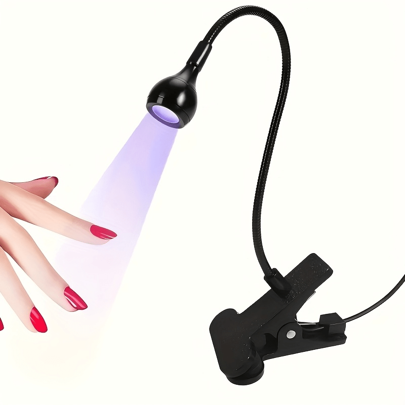1 lámpara de esmalte de uñas ultravioleta LED - Tubo metálico flexible, secador de gel mini USB para mani DIY, accesorio de dormitorio y escritorio, regalo perfecto para Navidad y cumpleaños, cuidado de uñas | Lámpara de uñas moderna | Diseño compacto, l